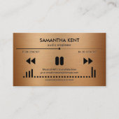 Faux Copper Audio Display reliëf letters DJ Visitekaartje (Voorkant)