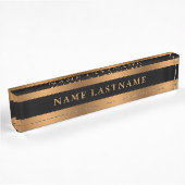 Faux Copper Bronze Classic Elegant Black Naambordje
