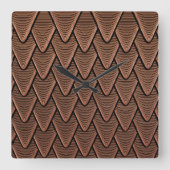 Faux Copper Color Moderne Abstracte wandklok (Voorkant)