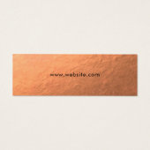 Faux Copper Folie Brown Price Label Mini Visitekaartjes (Achterkant)