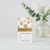 Faux Copper Gold Foil Florals Afsprakenkaartje (Staand voorkant)