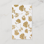 Faux Copper Gold Foil Florals Afsprakenkaartje (Achterkant)