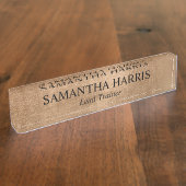 Faux Copper Gold Foil Naambordje (Zijkant)