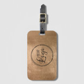 Faux Copper Gold Foil Your Logo Bagagelabel (Voorkant (verticaal))