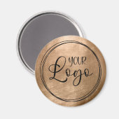 Faux Copper Gold Foil Your Logo Magneet (Voorkant / Achterkant)