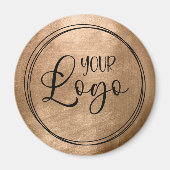 Faux Copper Gold Foil Your Logo Magneet (Voorkant)