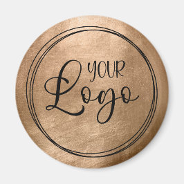 Faux Copper Gold Foil Your Logo Magneet