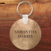 Faux Copper Gold Foil Your Logo Sleutelhanger (Achterkant)