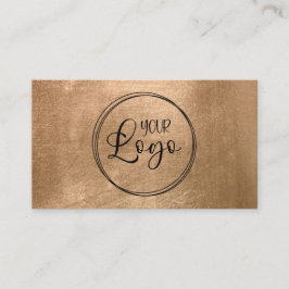 Faux Copper Gold Foil Your Logo Visitekaartje