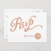 Faux Copper RSVP Uitnodiging Briefkaart (Voorkant / Achterkant)