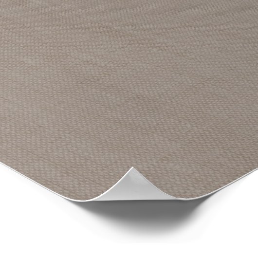 Faux Copper Sequins op Taupe Linen Poster (Hoek)