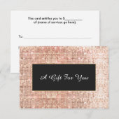 Faux Copper Sequins Spa en Salon Cadeaubon (Voorkant / Achterkant)