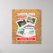Faux Cork Custom Photo Collage Vision Board Canvas Afdruk (Voorkant)