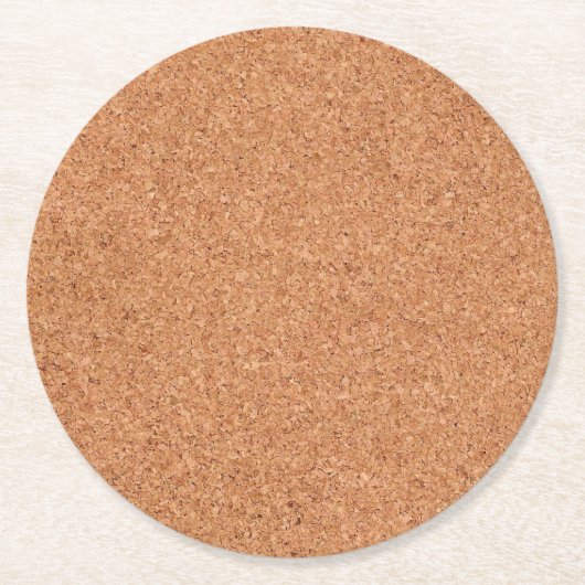 Faux Corkboard Ronde Kartonnen Onderzetter (Voorkant)