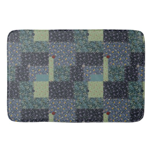 Faux Country Patchwork Quilt Bath Mat (Voorkant)
