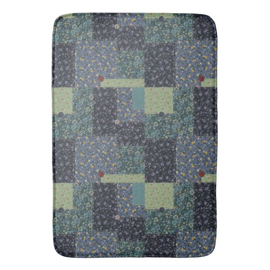 Faux Country Patchwork Quilt Bath Mat (Voorkant Verticaal)
