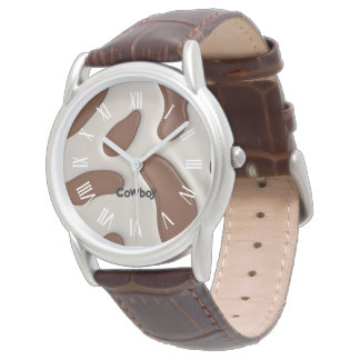 Faux Cow Leather Modern Luxury Elegant Collection Horloge