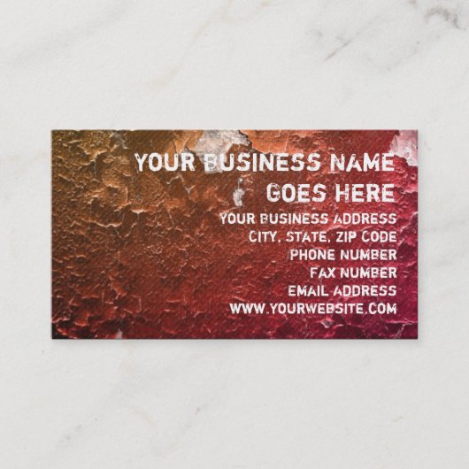 Faux Crackle Peeling Paint Grunge Design Visitekaartje (Voorkant)