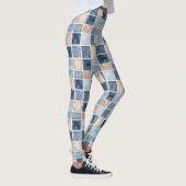 Faux Cream Denim Blue Jean Leggings (Rechts)