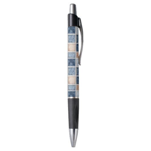 Faux Cream Denim Blue Jean Pen (Achterkant (Verticaal))