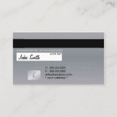 Faux Credit Kaart Professional Visitekaartje (Achterkant)