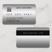Faux creditcard of bankpas ziet er metaal uit visitekaartje (Voorkant / Achterkant)