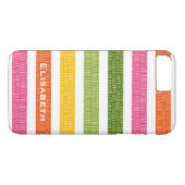 Faux Croc Bright Stripe Case-Mate iPhone Case (Achterkant (Horizontaal))