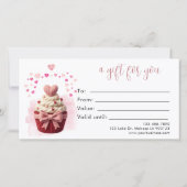 Faux Crochet Coquette Cupcake Gift Certificate (Achterkant)