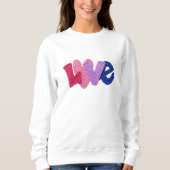 Faux Crochet Love Design Sweatshirt (Voorkant)