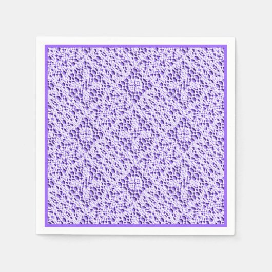 Faux Crochet Mauve Servet (Voorkant)