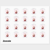Faux Crochet Valentine Cupcake Bakery Thank you Ronde Sticker (Vel)