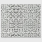 Faux Crochet White Cadeaupapier (Vlak)