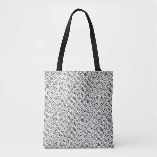 Faux Crochet White Tote Bag (Voorkant)