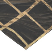 Faux Crocodile Black Liquid Marble and gold Tafelkleed (Gekanteld)