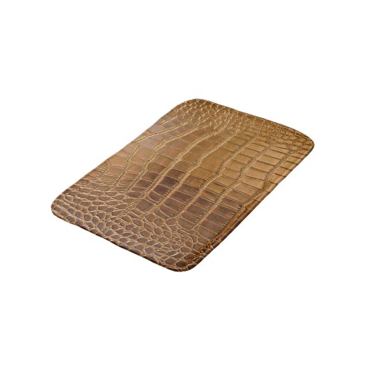 Faux Crocodile Leather Animal Skin Pattern Badmat (Gekanteld)