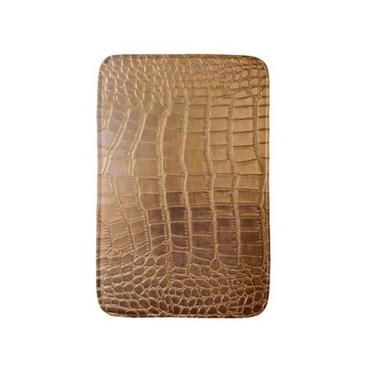 Faux Crocodile Leather Animal Skin Pattern Badmat (Voorkant Verticaal)