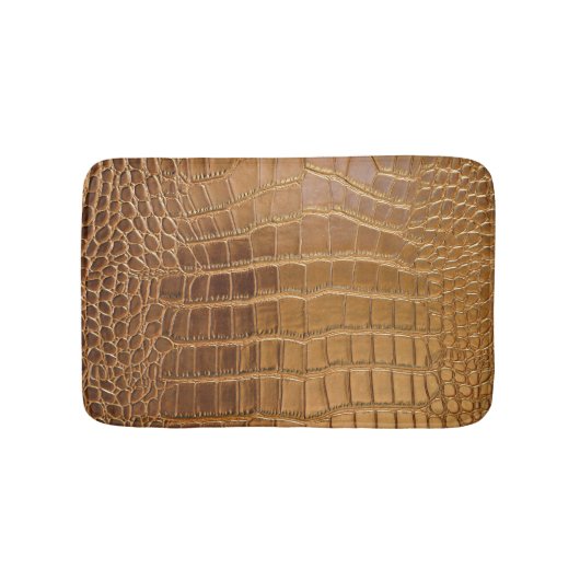 Faux Crocodile Leather Animal Skin Pattern Badmat (Voorkant)