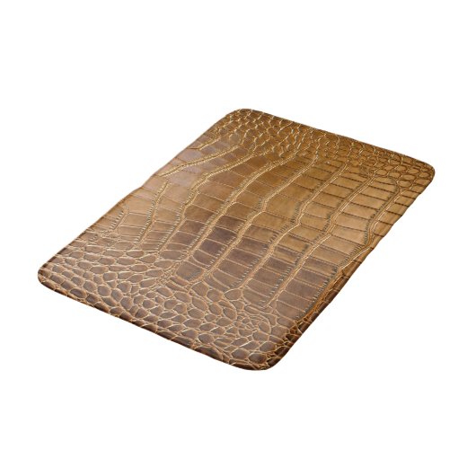 Faux Crocodile Leather Animal Skin Pattern Badmat (Gekanteld)