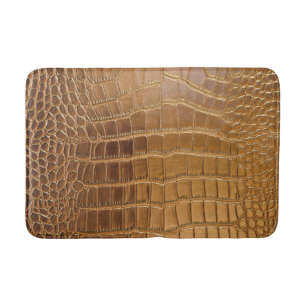 Faux Crocodile Leather Animal Skin Pattern Badmat