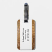 Faux Crocodile Leather Animal Skin Pattern Bagagelabel (Achterkant verticaal)