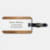 Faux Crocodile Leather Animal Skin Pattern Bagagelabel (Achterkant horizontaal)