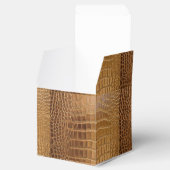 Faux Crocodile Leather Animal Skin Pattern Bedankdoosjes (Geopend)