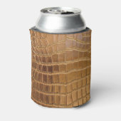 Faux Crocodile Leather Animal Skin Pattern Blikjeskoeler (Blikje Achterkant)