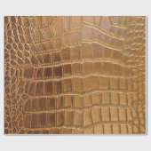 Faux Crocodile Leather Animal Skin Pattern Cadeaupapier (Vlak)