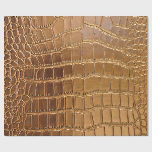 Faux Crocodile Leather Animal Skin Pattern Cadeaupapier (Vlak)