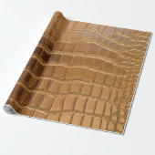 Faux Crocodile Leather Animal Skin Pattern Cadeaupapier (Uitgerold)