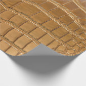 Faux Crocodile Leather Animal Skin Pattern Cadeaupapier (Hoek)