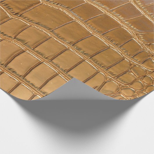 Faux Crocodile Leather Animal Skin Pattern Cadeaupapier (Hoek)