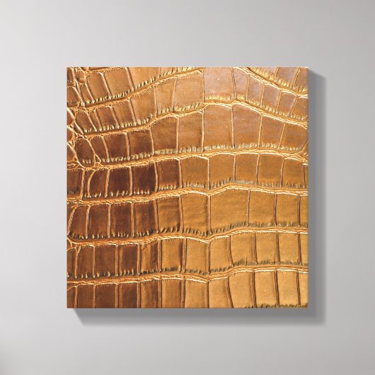 Faux Crocodile Leather Animal Skin Pattern Canvas Afdruk (Voorkant)