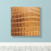 Faux Crocodile Leather Animal Skin Pattern Canvas Afdruk (Insitu (Houten vloer))